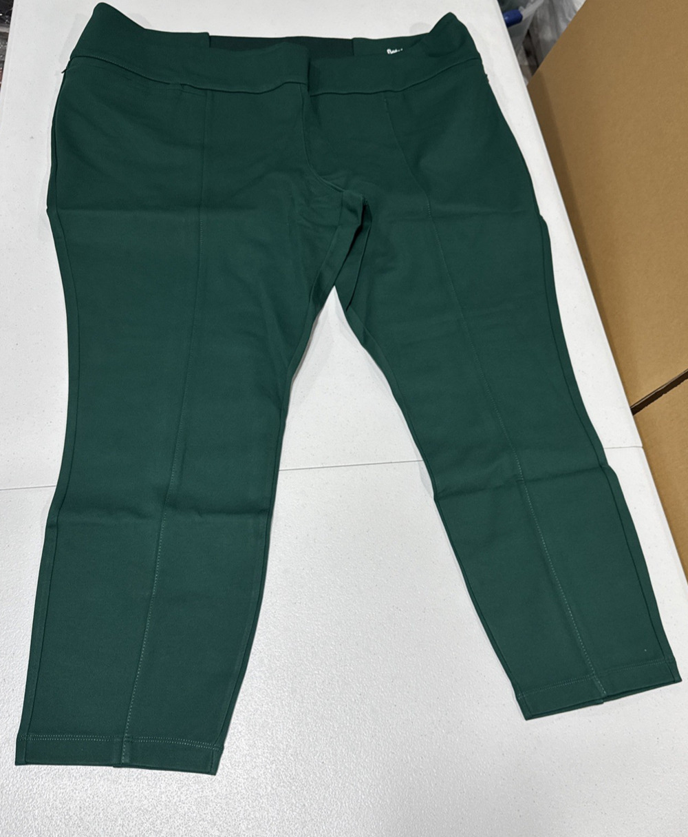 Betabrand Power Down Pants Womens Size 3X Green Dress Yoga Pants Stretch Comfort
